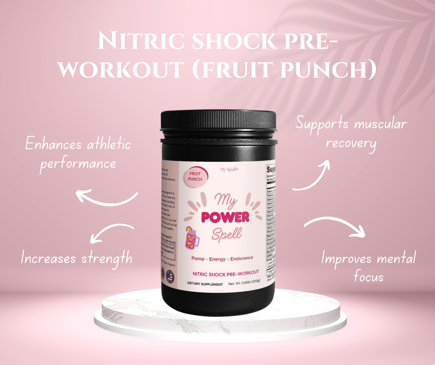 Nitric Shock Pre-Workout Powder (Fruit Punch)