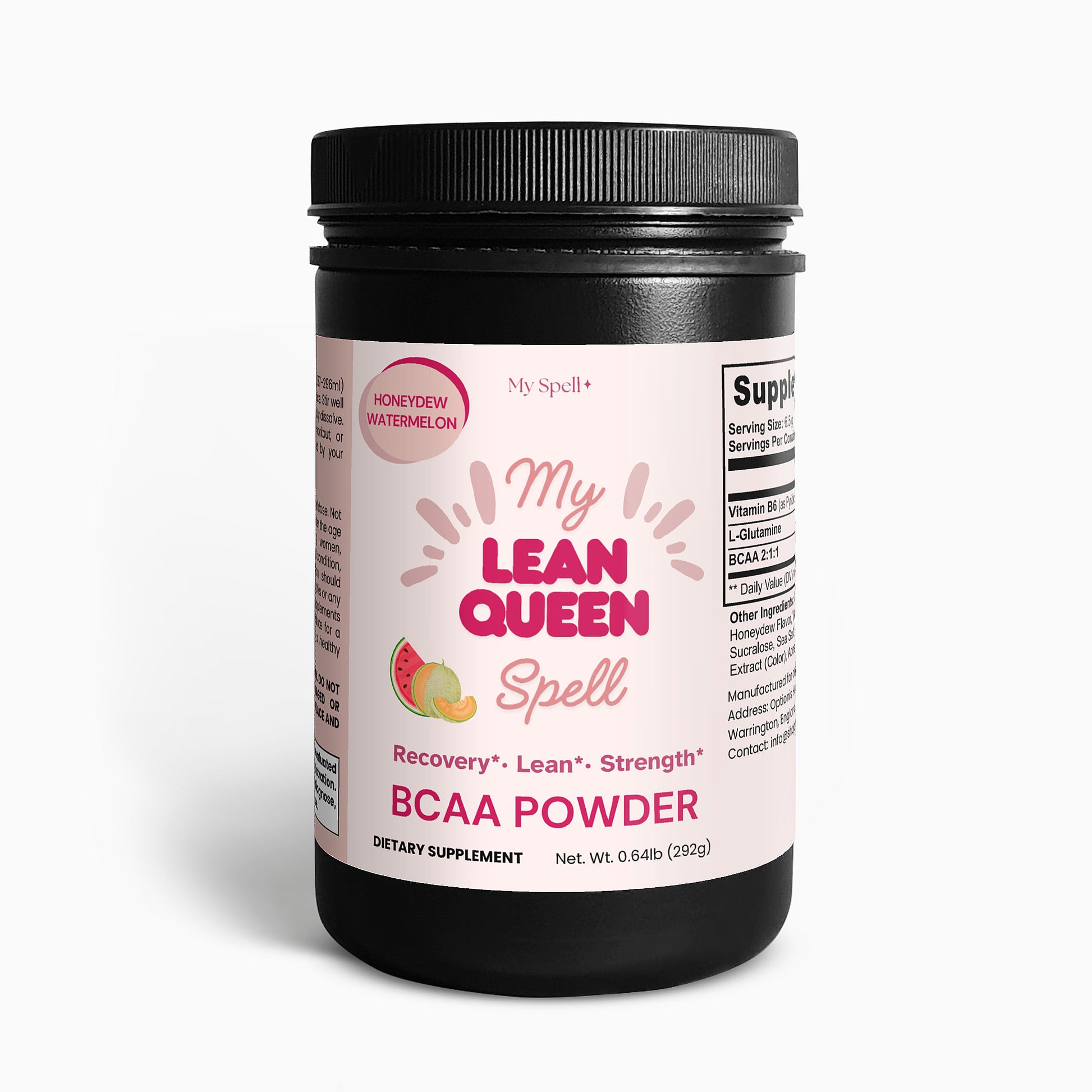My Spell BCAA Powder Honeydew & Watermelon flavor – gluten free hormone free BCAA supplement for women’s muscle recovery and workout energy